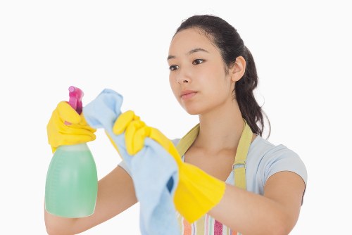 Curtain cleaning in a bright living room with soft natural light